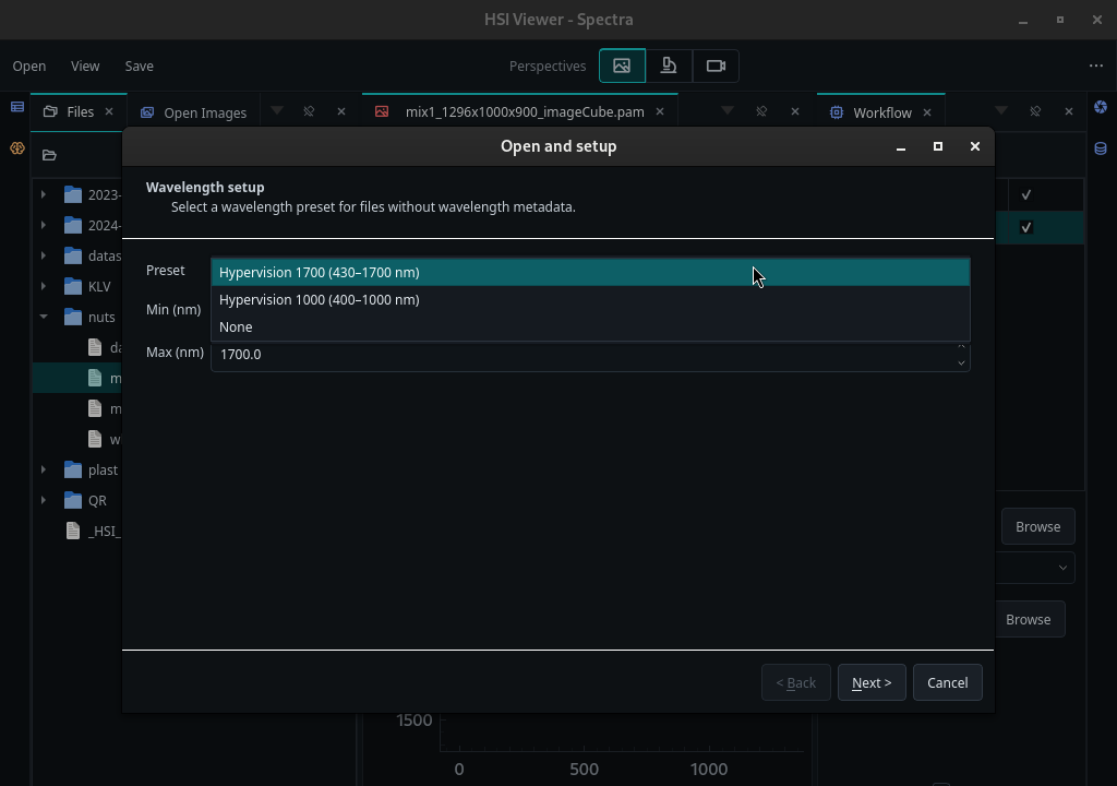 HV Explorer: setup wizard - camera type img70p