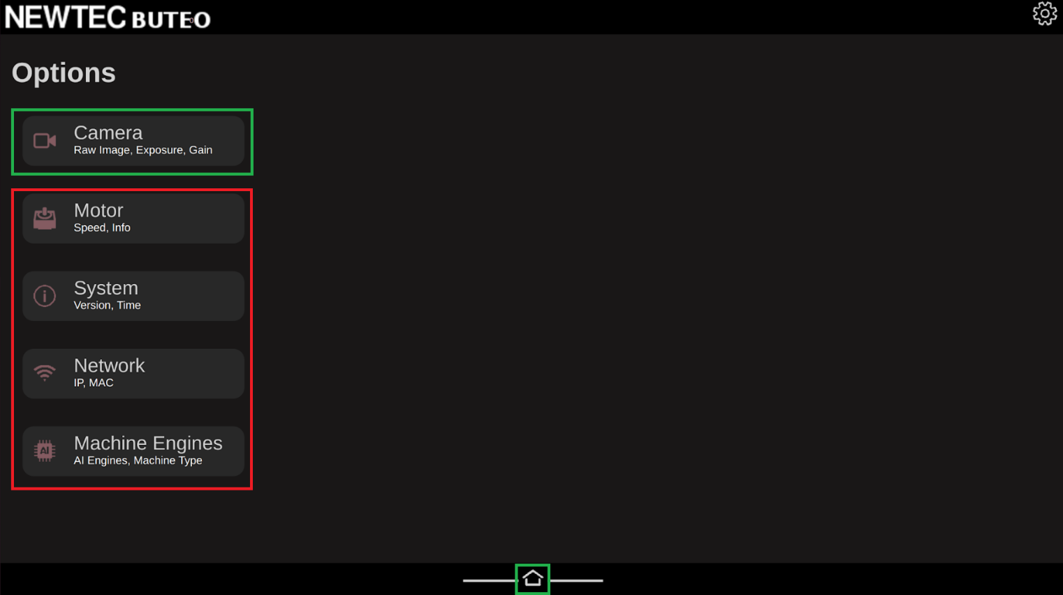 System Settings Screen